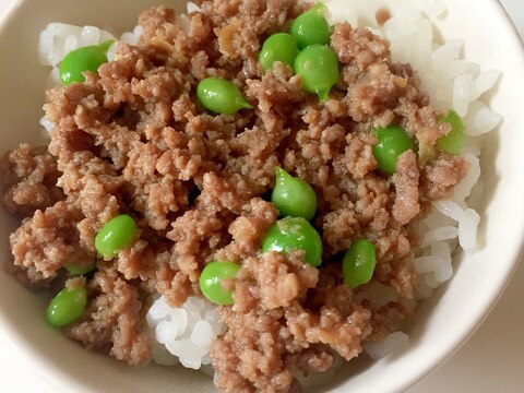 グリーンピースとひき肉のそぼろ☆